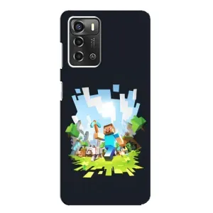 Чохол Майнкрафт на ZTE Blade A52 (AlphaPrint) Minecraft (персонажі Minecraft)