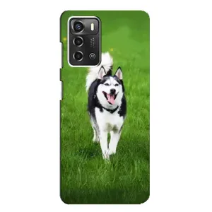 Чохол з Хаскі ZTE Blade A52 - (AlphaPrint) (Радісний Хаскі)