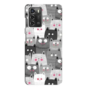 Чохли з Котиками для ZTE Blade A52 (VPrint) (Мальовані котики)