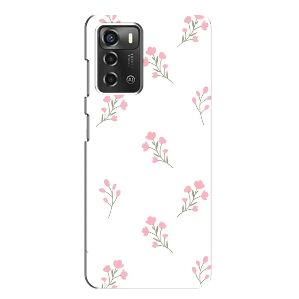 Чехол с принтом «Розовые цветы» для ZTE Blade A52