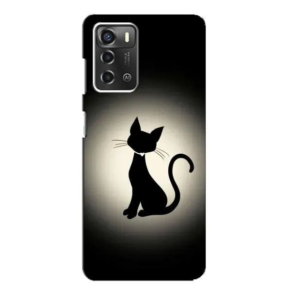 Чохол з принтом «Силует котика» для ZTE Blade A52