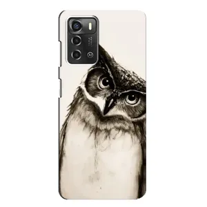 Чохол з пташками на ZTE Blade A52 (VPrint) (Сова)