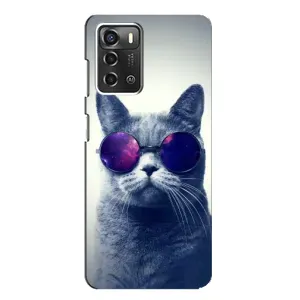 Чохол з принтом для ZTE Blade A52 (AlphaPrint) Модні коти (Стильний кіт)