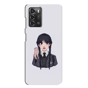 Чехлы Венсдей на ZTE Blade A52 Уэнсдей (AlphaPrint) (Уэнздей и Вещь)