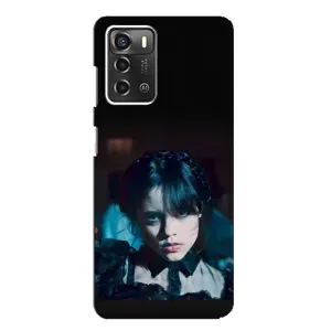 Чехлы Венсдей на ZTE Blade A52 Уэнсдей (AlphaPrint) (взгляд Уэнздей)