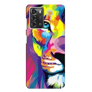 Чохол з картинкою ЛЕВ для ZTE Blade A52 (VPrint) (Яскравий Лев)