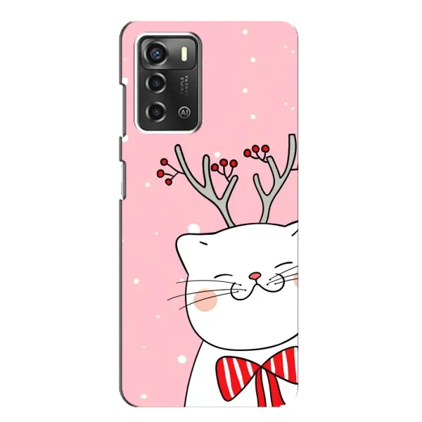 Чехол с принтом «Зимний кот» для ZTE Blade A52 Чехол с принтом «Зимний кот» для ZTE Blade A52