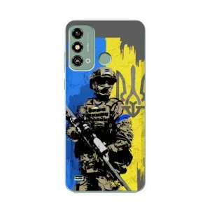Чехлы с картинкой ЗСУ для ZTE Blade A53 (AlphaPrint) (АРТ солдат)