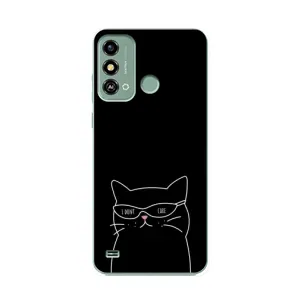 Чохол з малюнком кіт на ZTE Blade A53 (Байдужий кіт)