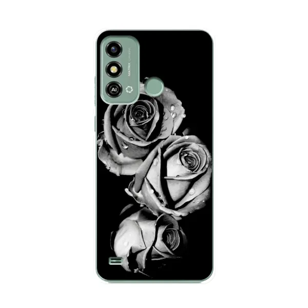 Чохол з принтом «Чорна троянда» для ZTE Blade A53