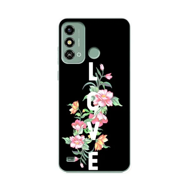 Чехол с принтом «Цветы LOVE» для ZTE Blade A53