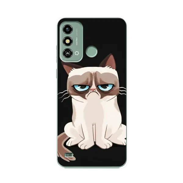 Чохол з принтом «Сумний кіт» для ZTE Blade A53