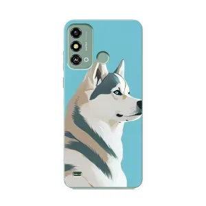 Чохол з Хаскі ZTE Blade A53 - (AlphaPrint) (Хаскі арт)