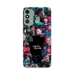 Чехол Гра в кальмара для ZTE Blade A53 (Коллаж Игра кальмара)