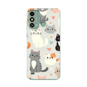 Чохол з малюнком кіт на ZTE Blade A53 (Колаж котів)