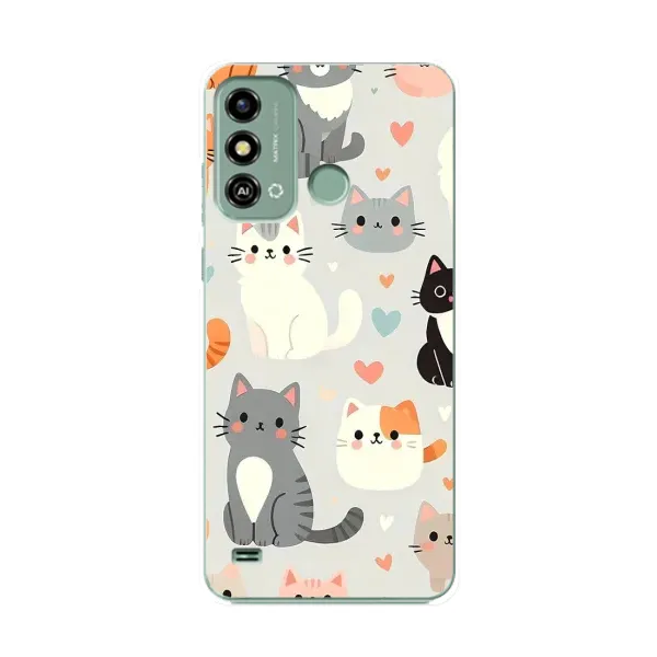 Чохол з принтом «Колаж котів» для ZTE Blade A53