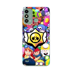 Чехол для ZTE Blade A53 Бравл Старс (VPrint) (Лого Brawl Stars)