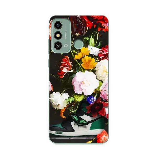 Чехол с принтом «Nike цветы» для ZTE Blade A53
