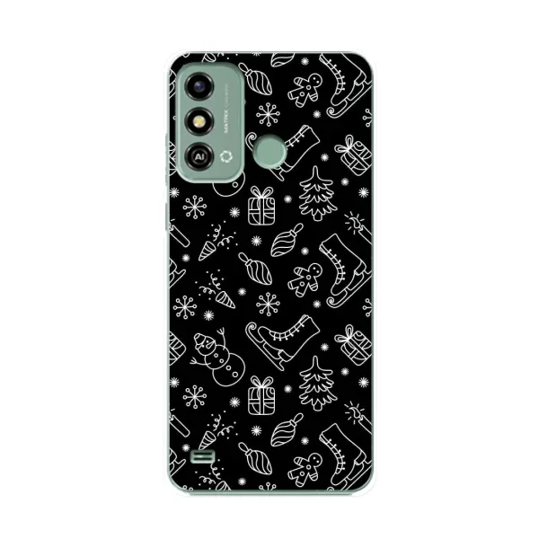Чехол с принтом «Новогодний фон» для ZTE Blade A53 Чехол с принтом «Новогодний фон» для ZTE Blade A53