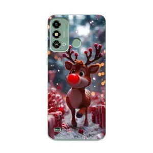 Яскравий чохол для ZTE Blade A53 з Зимові Оленята (Олень серед подарунків)