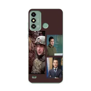 Чохол для ZTE Blade A53 (AlphaPrint - с принтом Зеленського) (Президент)