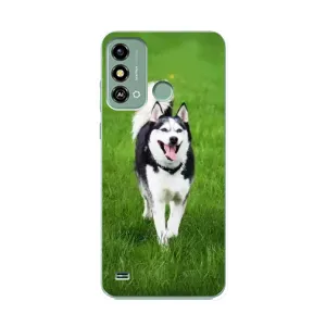 Чохол з Хаскі ZTE Blade A53 - (AlphaPrint) (Радісний Хаскі)