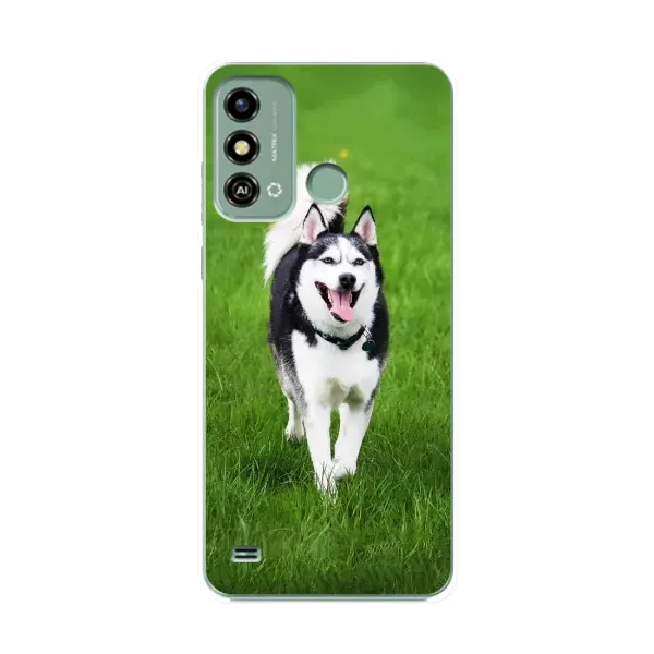 Чехол с принтом «Радостный Хаски» для ZTE Blade A53