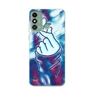 Чохол з принтом для ZTE Blade A53 (AlphaPrint - Знак сердечка) (Радужне серце)