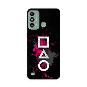 Чехол Гра в кальмара для ZTE Blade A53 (Символы Игра кальмара)