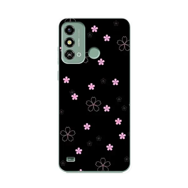 Чохол з принтом «Рожеві квіти на чорному» для ZTE Blade A53 Чохол з принтом «Рожеві квіти на чорному» для ZTE Blade A53
