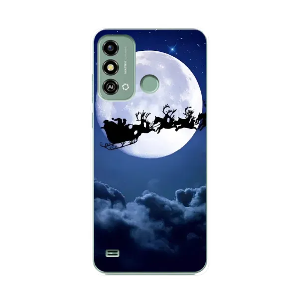 Чехол с принтом «Санта - луна» для ZTE Blade A53