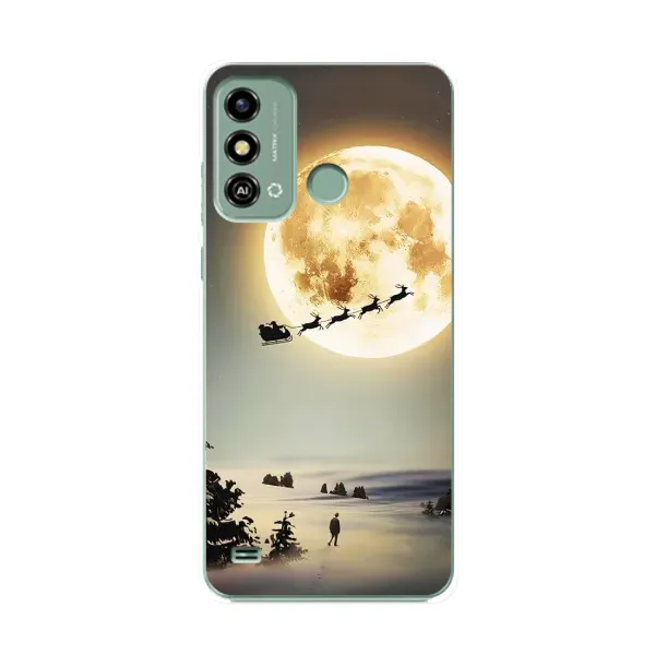 Чехол с принтом «Санта на луне» для ZTE Blade A53 Чехол с принтом «Санта на луне» для ZTE Blade A53