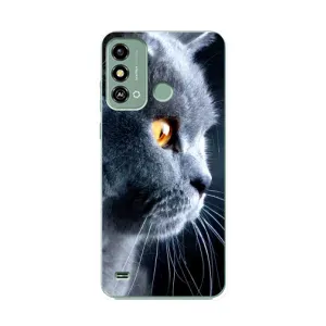 Чохли з Котиками для ZTE Blade A53 (VPrint) (Сірий Кіт)