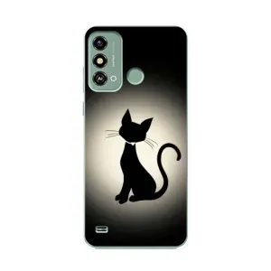 Чохол з принтом для ZTE Blade A53 (AlphaPrint) Модні коти (Силует котика)