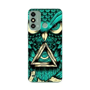 Чохол з пташками на ZTE Blade A53 (VPrint) (Сова з оком)