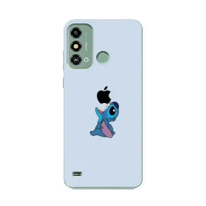 Чехол с принтом Стич на ZTE Blade A53 (Stitch apple)