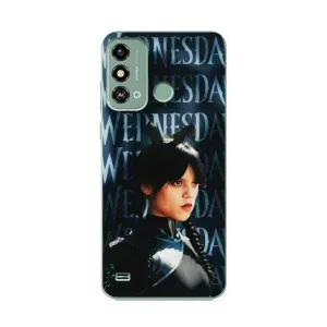 Чохли Венсдей на ZTE Blade A53 Уенсдей (AlphaPrint) (Венздей кішка)