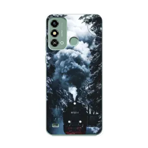 Новорічні, Святкові Чохли для ZTE Blade A53 - 2024 год (Зимовий потяг)