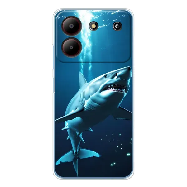 Чехол с принтом «Акула под водой» для ZTE Blade A54