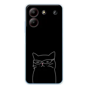Чехол с принтом «Равнодушный кот» для ZTE Blade A54