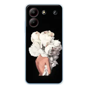 Чехлы (ART) Цветы на ZTE Blade A54 (VPrint) (Білі квіти)