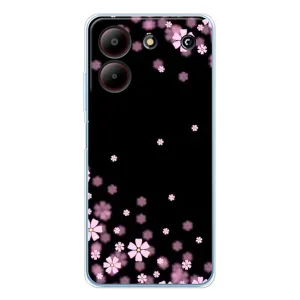 Чохол для ZTE Блейд А54 - з принтом (Дизайнерські) (AlphaPrint) (Квіти маленькі)