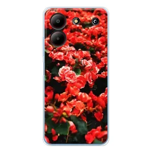 Чохли з квітами для ZTE Blade A54 (VPrint) (Квіти червоні)