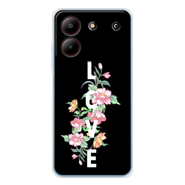 Чохол з принтом «Квіти LOVE» для ZTE Blade A54 Чохол з принтом «Квіти LOVE» для ZTE Blade A54