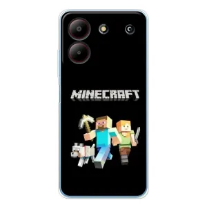 Чехол Майнкрафт на ZTE Blade A54 (AlphaPrint) Minecraft (герои Minecraft)