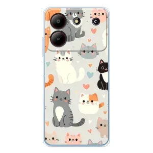 Чехол с принтом «Коллаж котов» для ZTE Blade A54