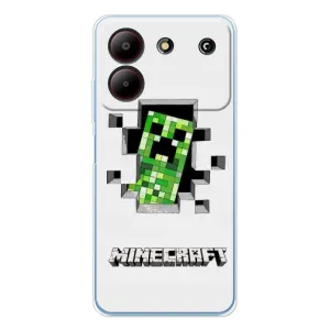 Чехол Майнкрафт на ZTE Blade A54 (AlphaPrint) Minecraft (крипер Майнкрафт)