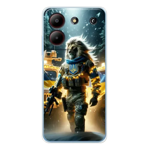 Чехол с принтом «ЛЕВ ЗСУ» для ZTE Blade A54