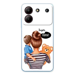 Чохол з друком для ZTE Blade A54 - (Мама з дитинкою) (AlphaPrint) (Мама з синочком)