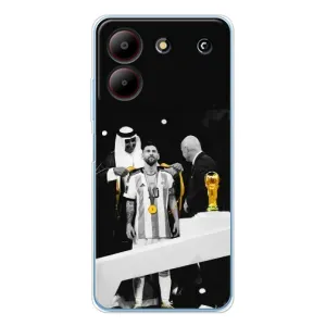 Чехлы для ZTE Blade A54 (Leo чемпион) (AlphaPrint) (Месси в накидке)